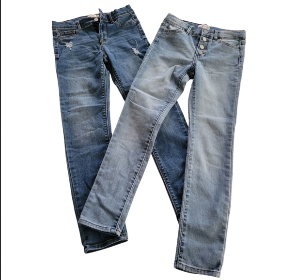 Vintage Jordache Super Skinny Distressed Denim Jean Bundle Size 12 Slim - Picture 1 of 15